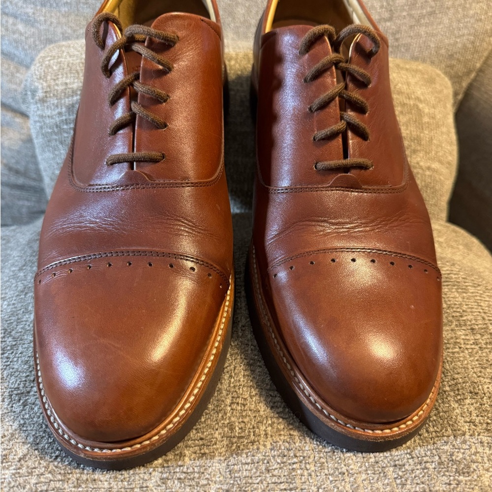 Samuel Hubbard Classic Brown Leather Oxfords - Picture 3 of 8
